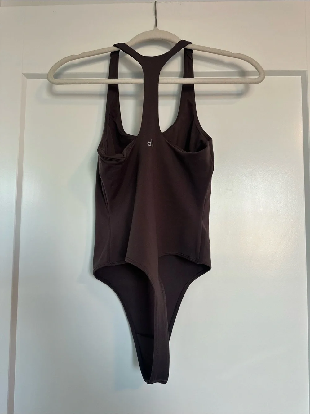 ALO Yoga Women’s Dark Brown Racerback One-Piece Bodysuit